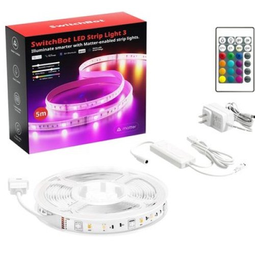 Banda LED Inteligenta SwitchBot 081006 LED Strip Light 3, Matter, Wi-Fi, RGB+CW+WW