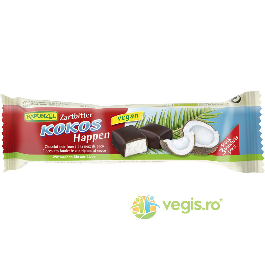 Oferte la Baton Vegan De Cocos Cu Glazura Amaruie Ecologic/Bio 50g