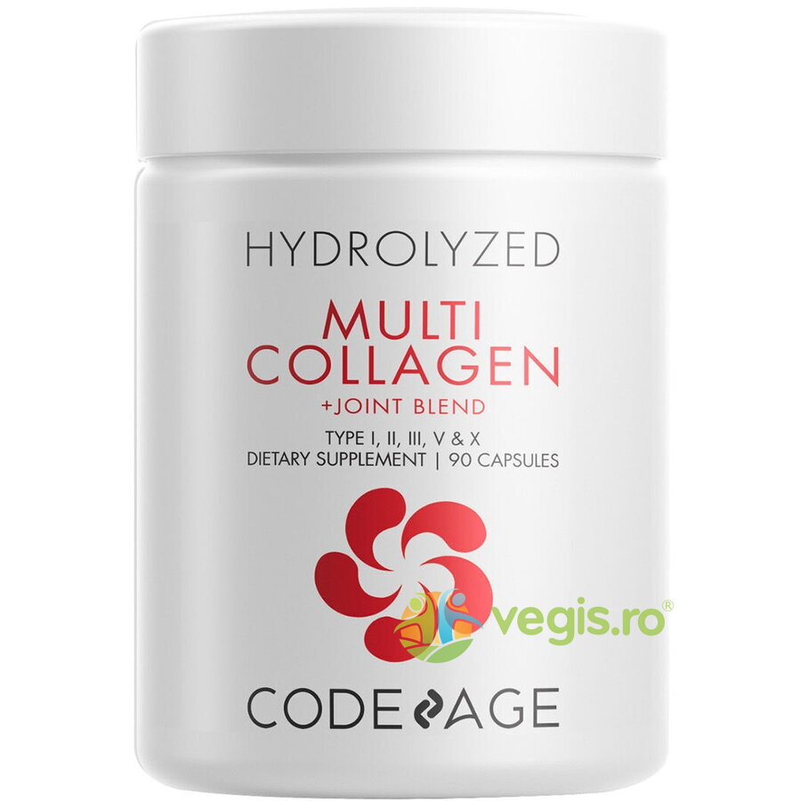 Colagen Hidrolizat + Sustinerea Sanatatii Articulatiilor (Hydrolyzed Multi Collagen + Joint Blend) CodeAge 90cps