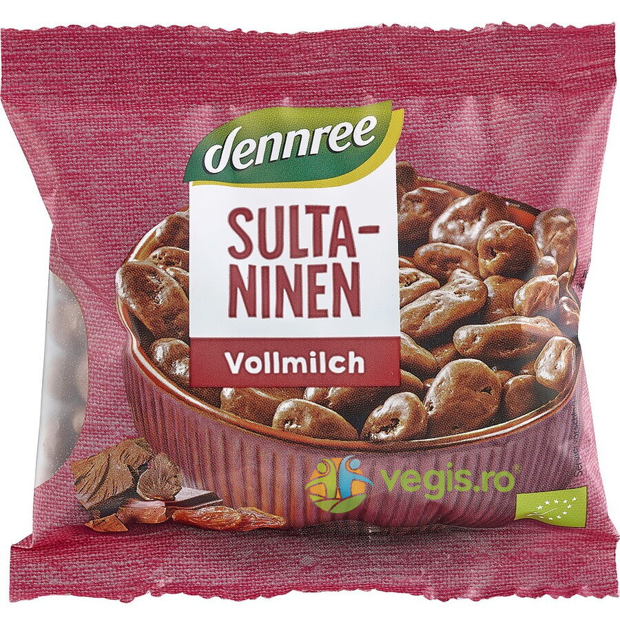 Stafide in Ciocolata cu Lapte Ecologice/Bio 100g