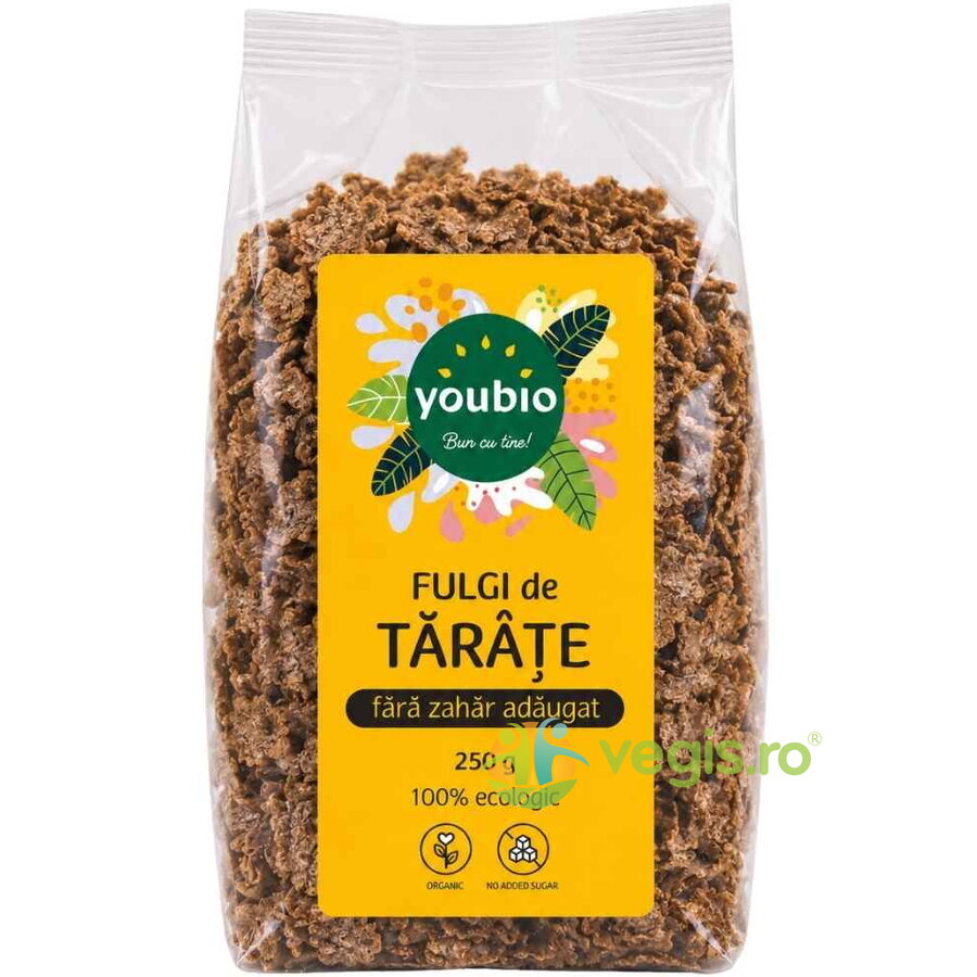 Oferte la Fulgi de Tarate din Grau Integral fara Zahar Adaugat Ecologici/Bio 250g