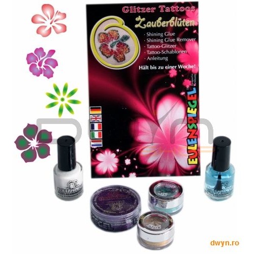 Set tatuaje temporare germane (glitter tattoos) Magical Flowers