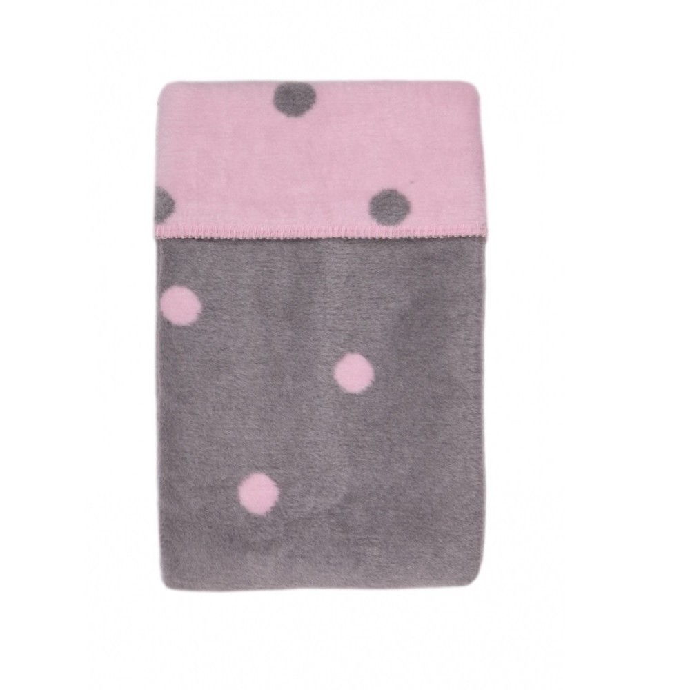 Paturica bebelusi Bumbac Buline 75x100 Womar, Roz-Gri