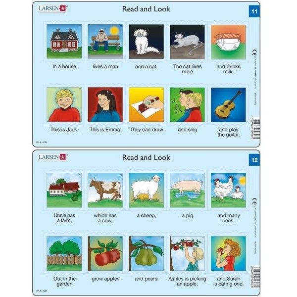 Oferte la Set 10 Puzzle-uri Read and Look 11 -20 (EN), 10 piese Larsen LRRA6