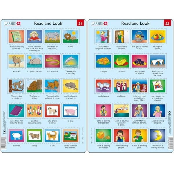 Oferte la Set 10 Puzzle-uri Read and Look 21 -30 (EN), 10 piese Larsen LRRA11