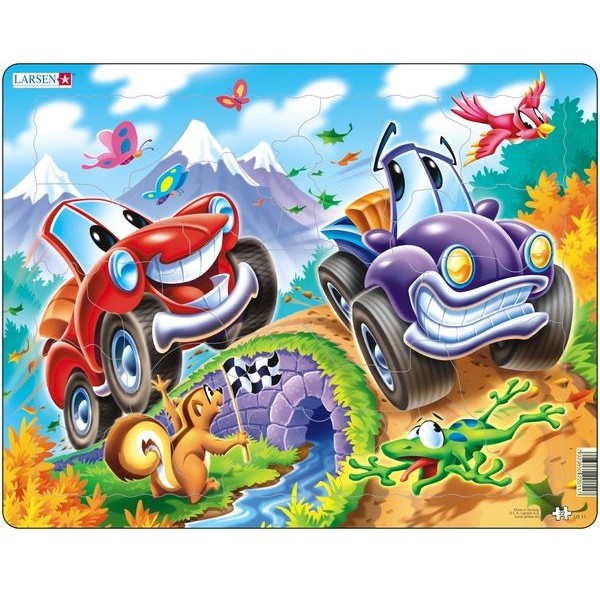 Oferte la Puzzle Masini, 22 Piese Larsen LRUS11