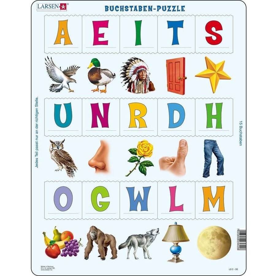 Oferte la Puzzle Primele Cuvinte in Limba Germana, 15 piese Larsen LRLS2-DE
