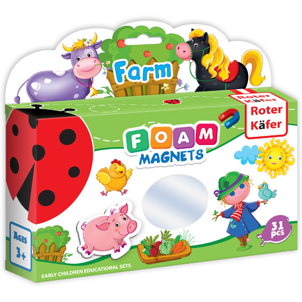 Joc educativ Lumea in Magneti - Animale din Ferma Roter Kafer RK3030-01
