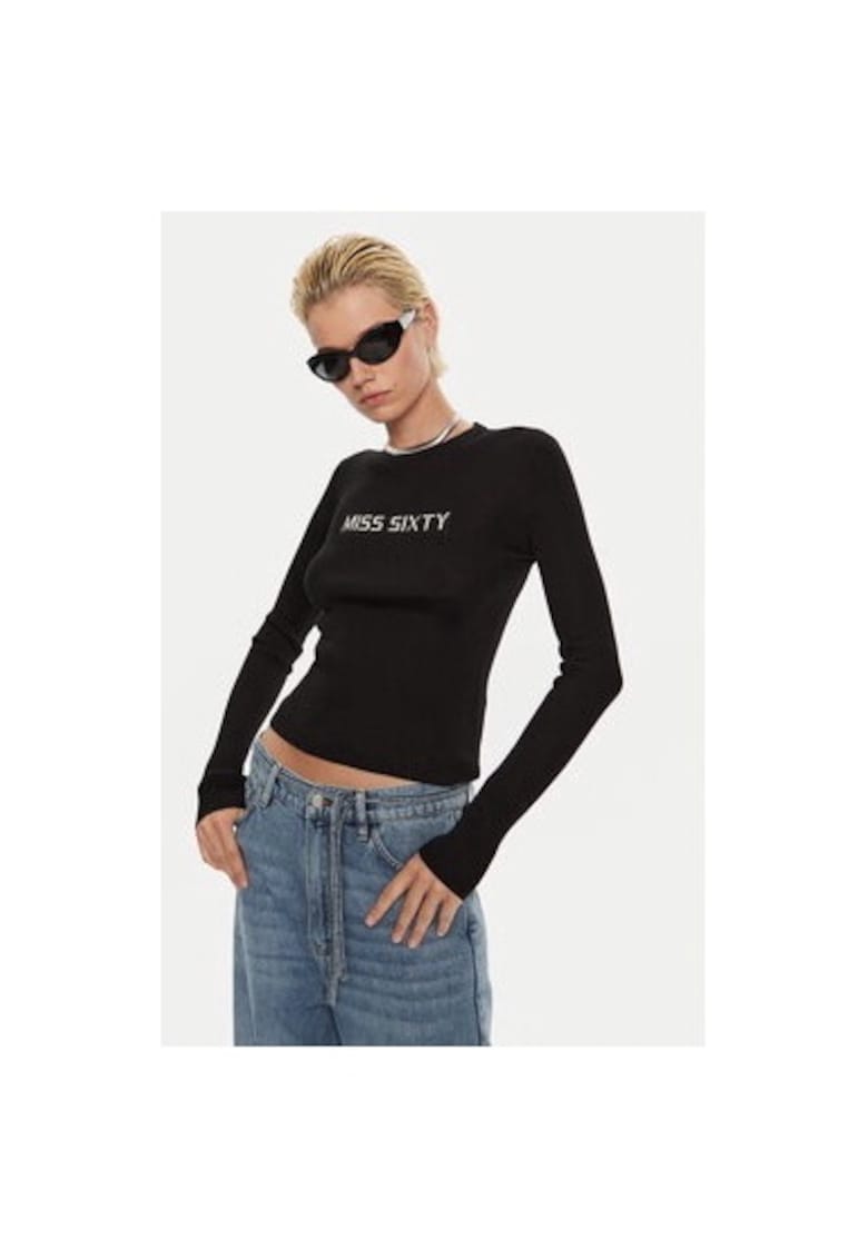 Bluza dama -  304760075 - Lana/Matase - Negru - Negru