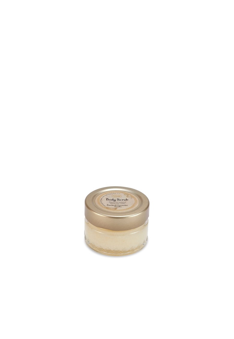 Oferte la Scrub pentru corp  Travel size Patchouli - Lavender - Vanilla - 60 g - exfoliant si hrana intensa - calcaie