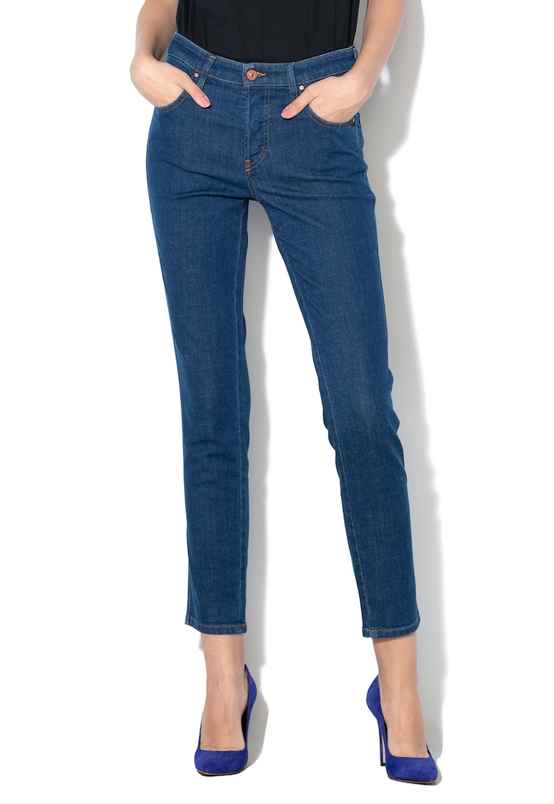 Oferte la Blugi skinny cu rupturi decorative Babhila - Albastru
