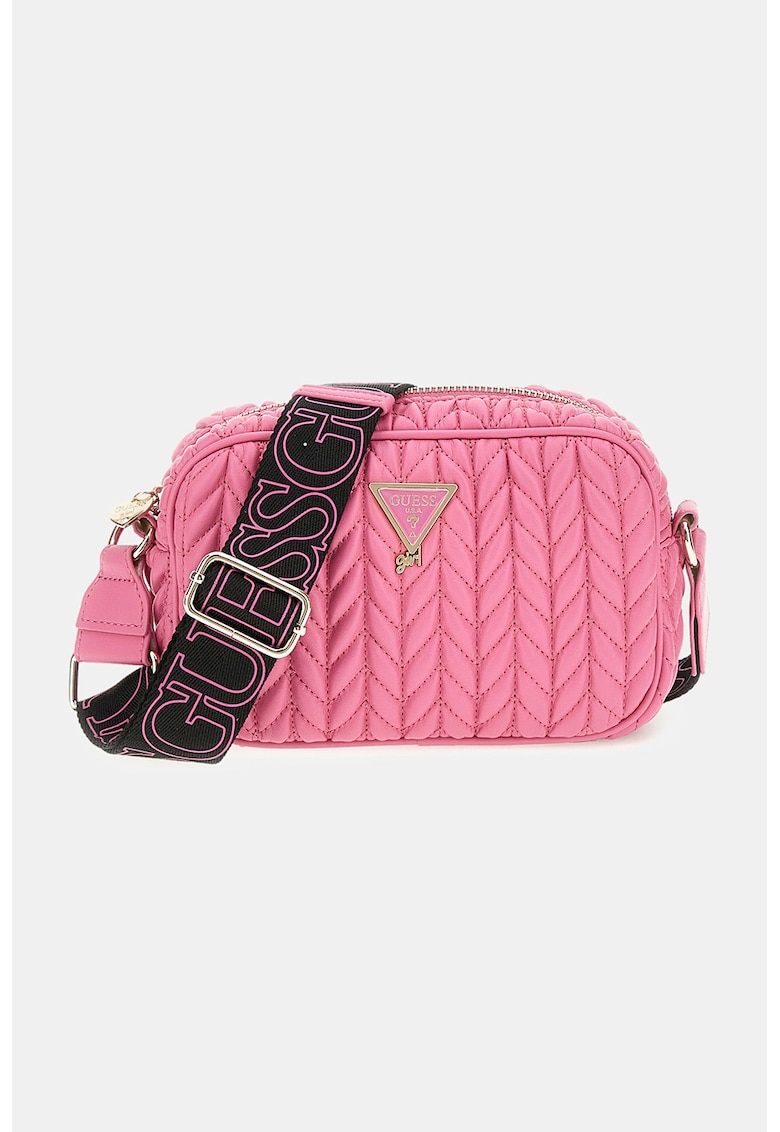 Geanta crossbody cu design matlasat - Roz