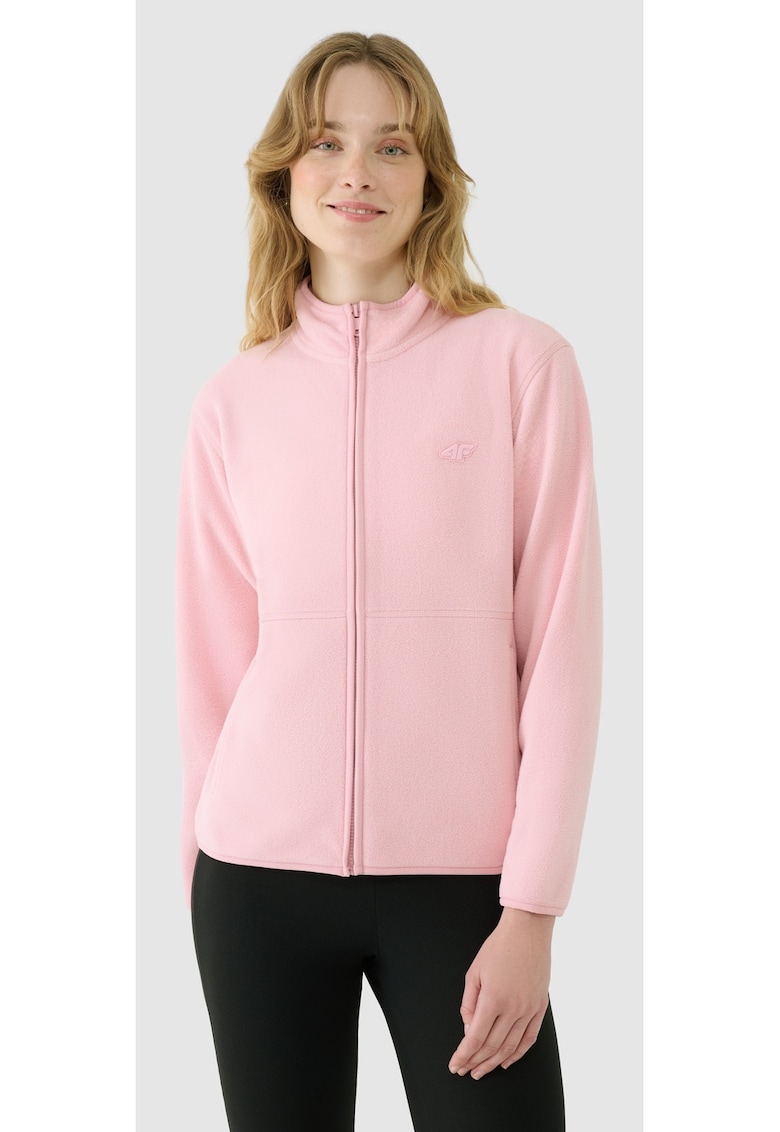 Hanorac dama -  fleece - guler inalt - roz - tehnologie 4FWarm