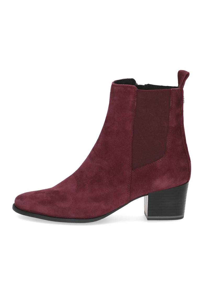 Oferte la Botine cu segment elastic si toc masiv - Visiniu