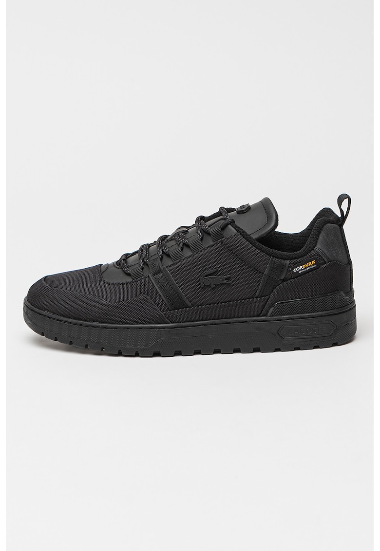Pantofi sport din material textil cu insertii din piele T-Clip - Negru