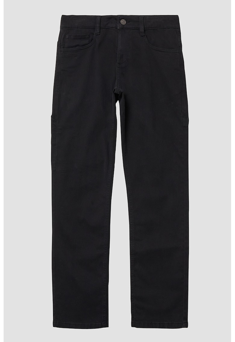 Pantaloni uni din denim - Negru