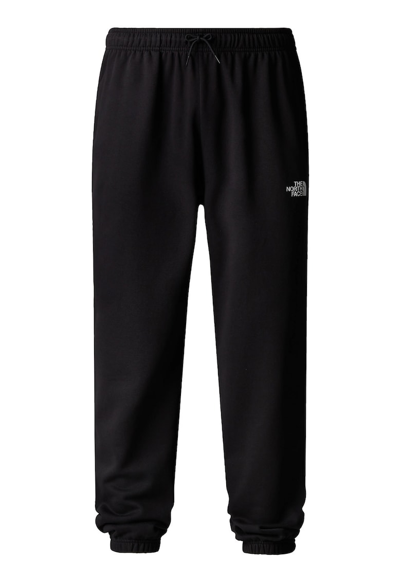 Pantaloni de trening cu logo si snur - Negru/Alb optic
