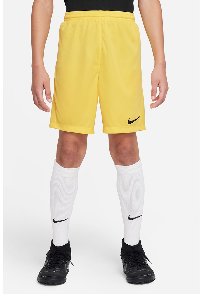 Pantaloni scurti cu tehnologie Dri-FIT pentru fotbal Park III - Negru/Galben