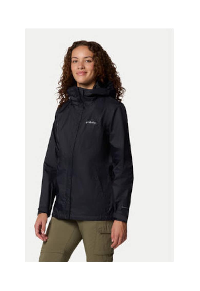 Jacheta de ploaie -  neagra - nailon -