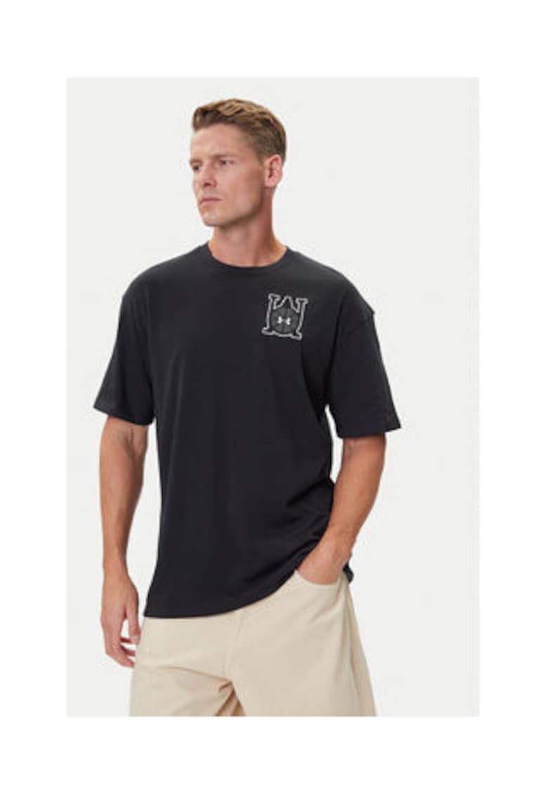 Tricou barbati -  negru - bumbac si poliester