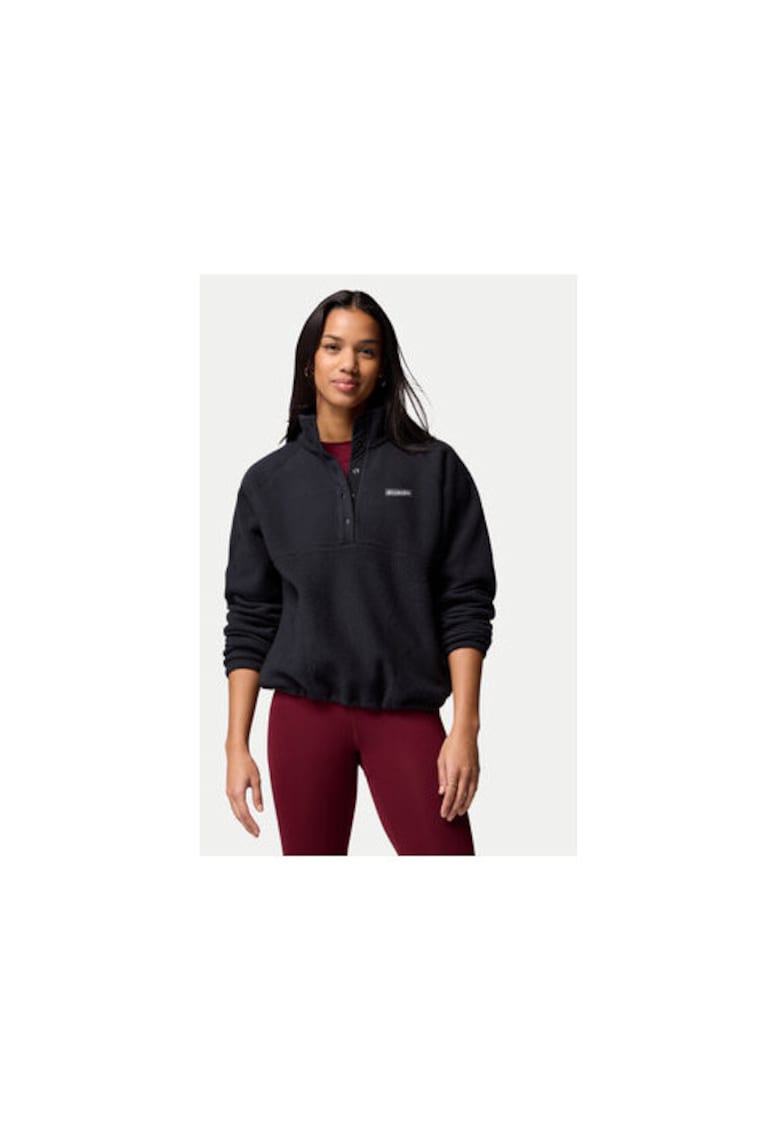 Hanorac sport dama -  neagra - poliester reciclat -