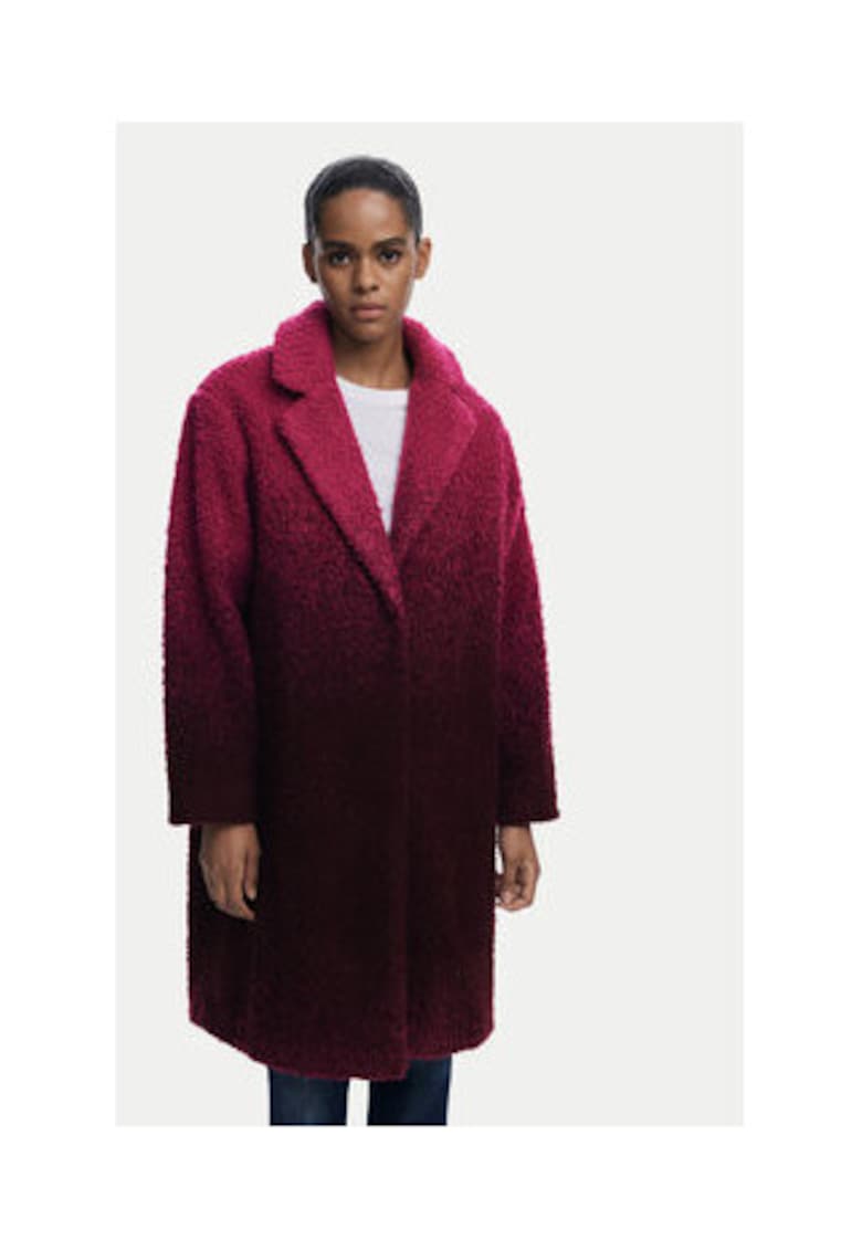 Oferte la Palton de iarna dama -  bordeaux - roz - acril/poliester