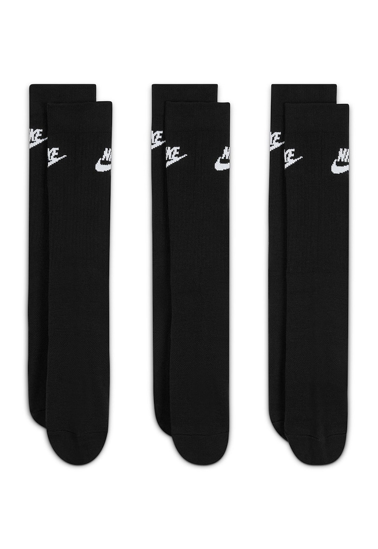 Set de sosete unisex Everyday Essential - 3 perechi - Negru/Alb murdar