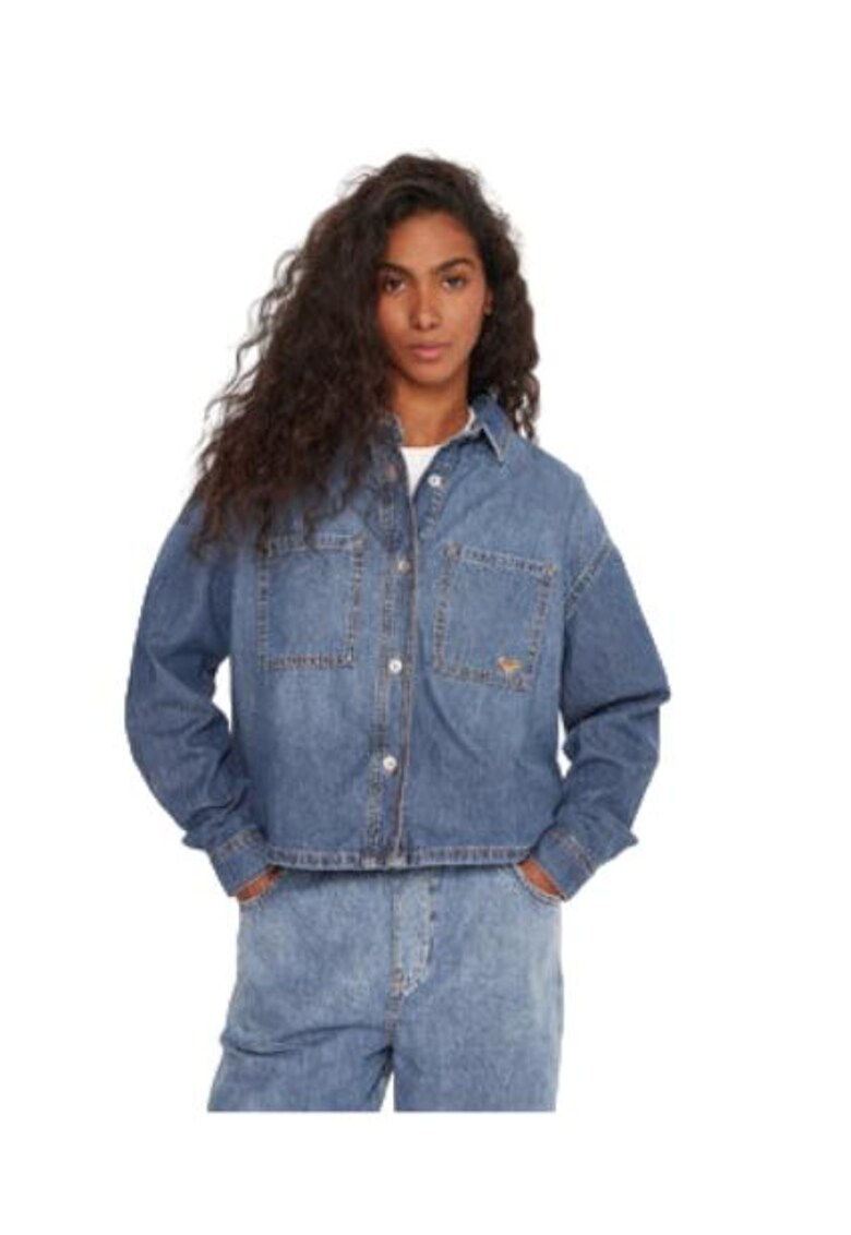 Camasa de blugi dama -  bumbac - albastru -