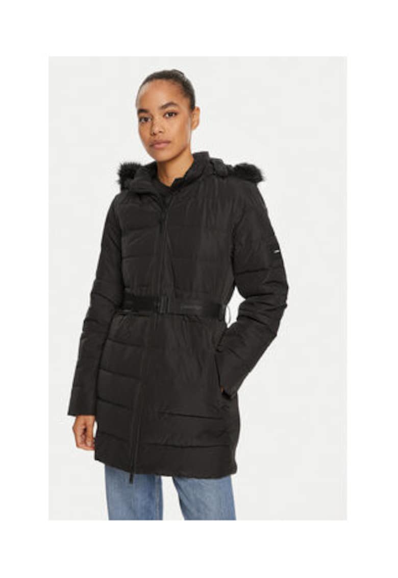 Palton de iarna Dama -  Negru - 100% poliester reciclat