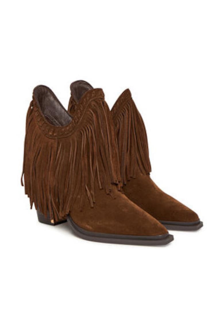 Oferte la Botine dama -  maro - piele naturala/piele intoarsa -