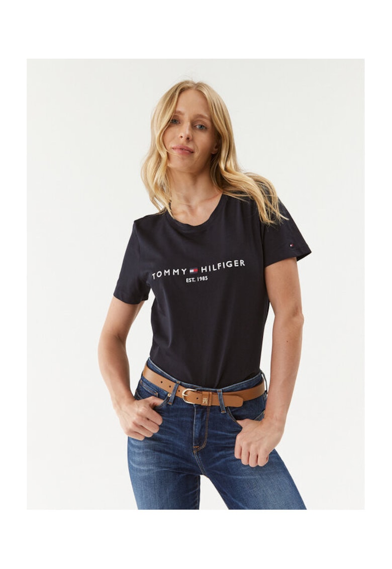 Tricou Dama -  bumbac organic - bleumarin -