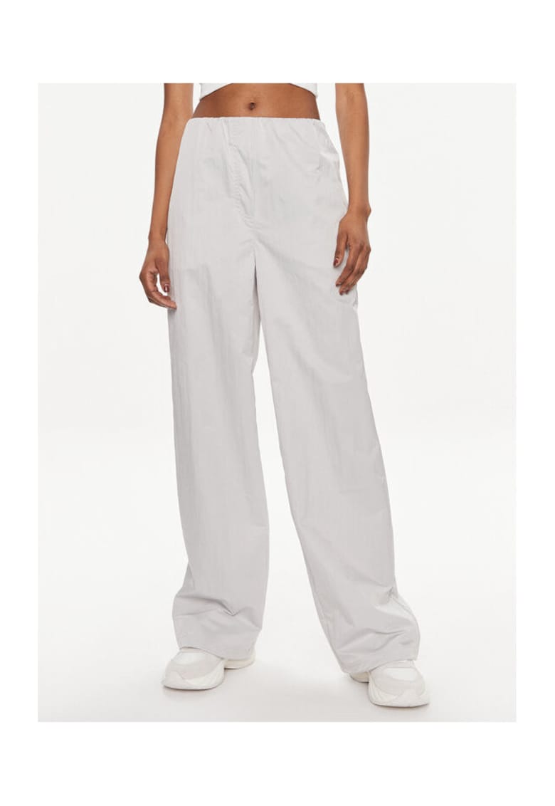 Pantaloni din stofa pentru femei -  Gri - 60% poliester - 40% poliamida -