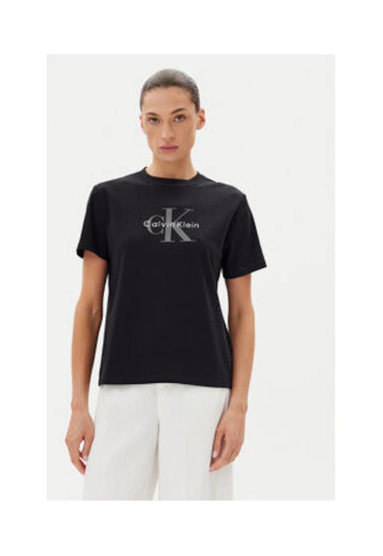 Tricou dama -  negru - bumbac -