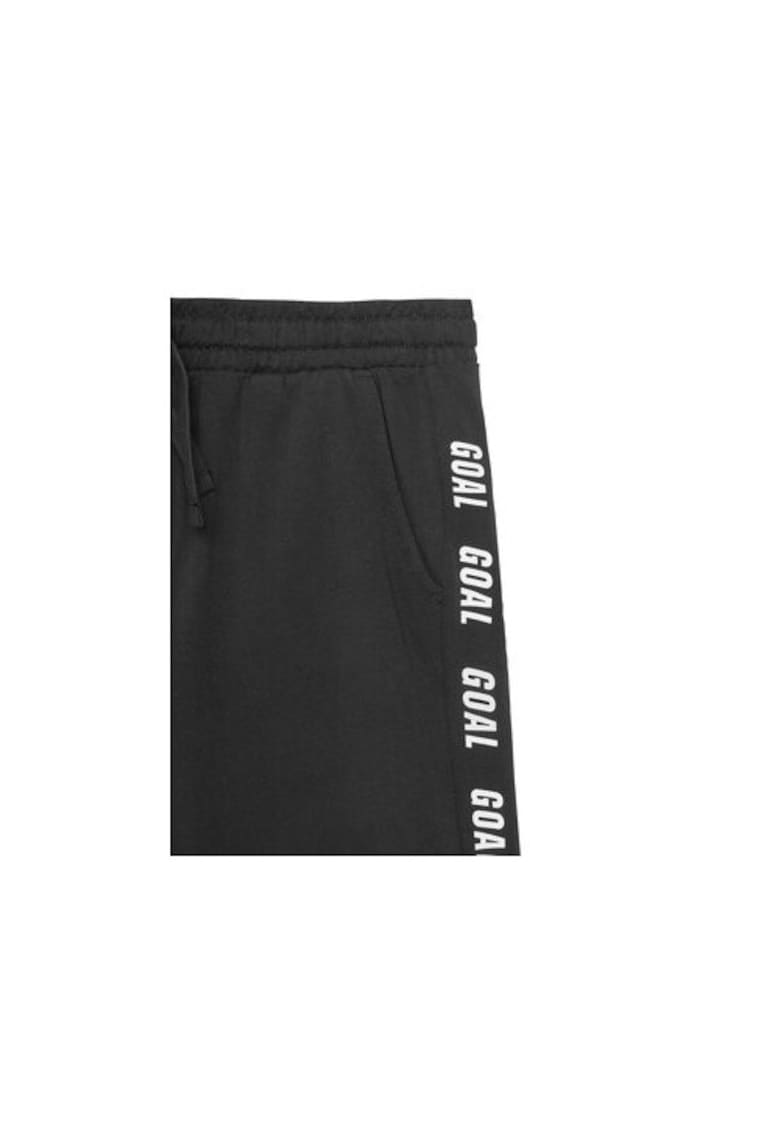 Pantaloni scurti sport baieti -  bumbac - negru - 135-140cm