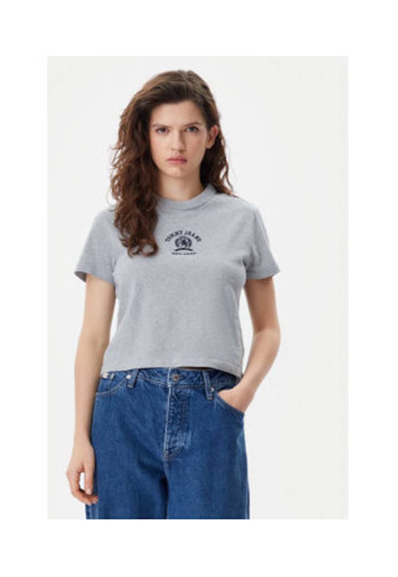 Tricou pentru femei -  bumbac - gri -