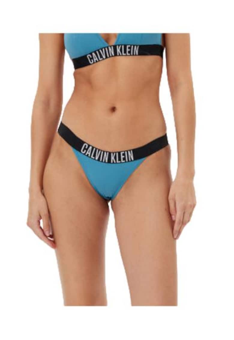 Slip de bikini dama -  albastru - 80% poliamida reciclata - 20% elastan -