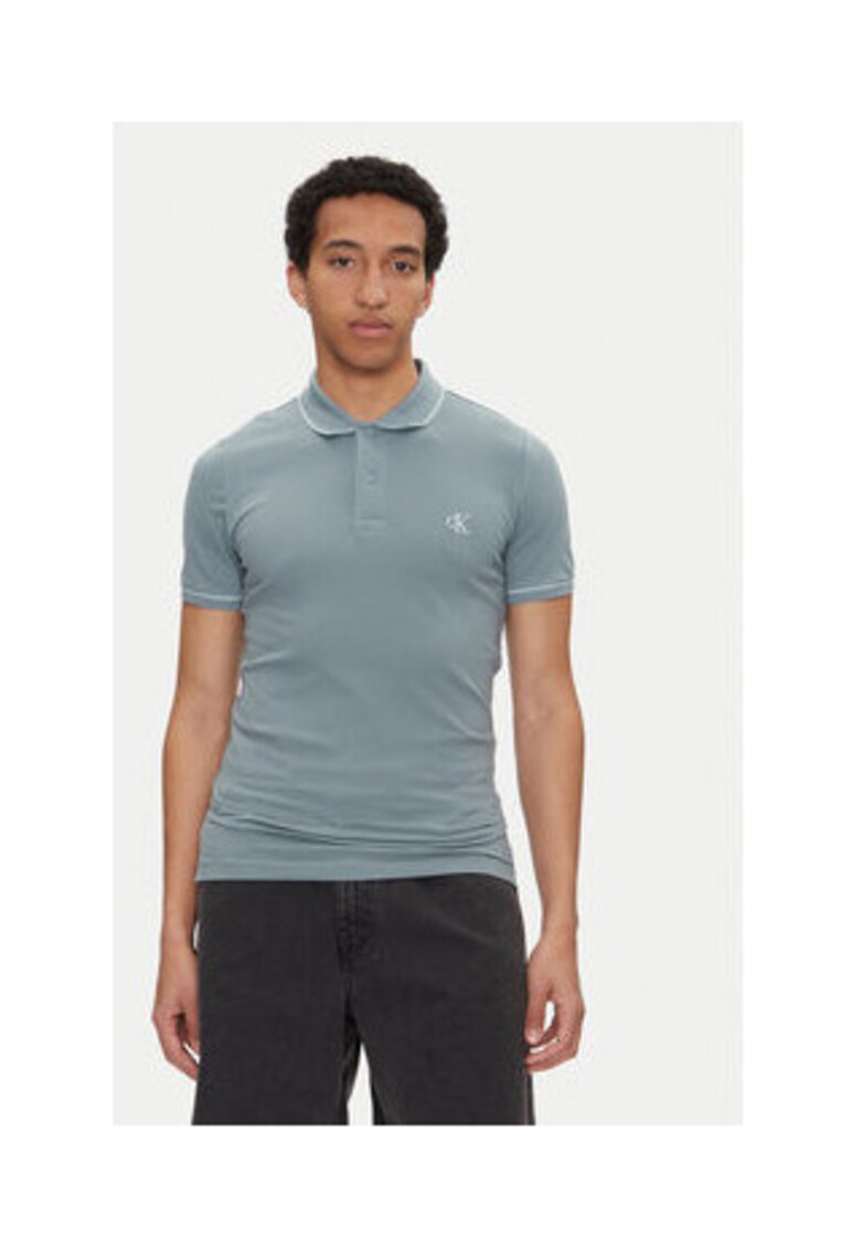 Tricou barbati -  albastru - 94% bumbac - 6% elastan -