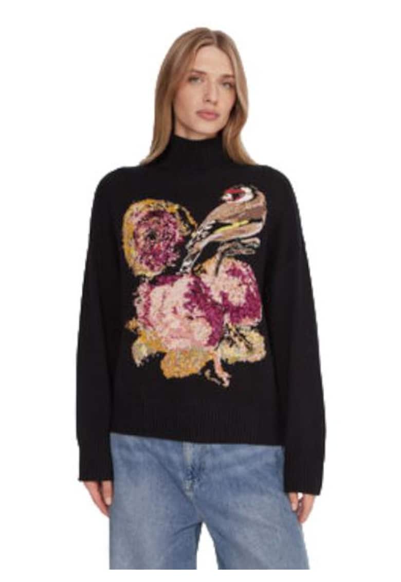 Pulover dama -  negru - sintetic -