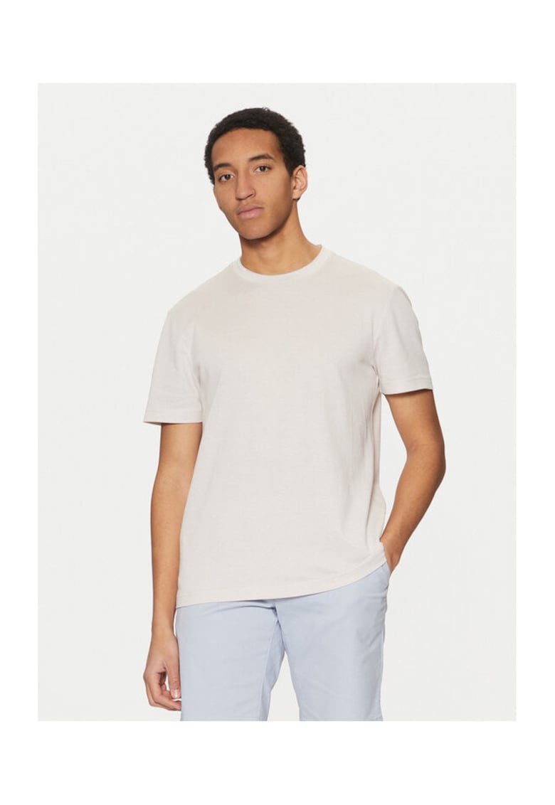 Tricou barbati -  bej - 100% bumbac organic -
