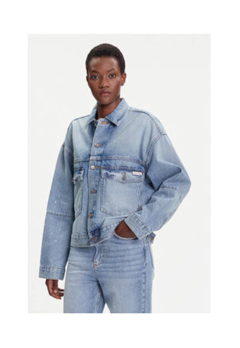 Oferte la Geaca denim dama -  albastru - bumbac -