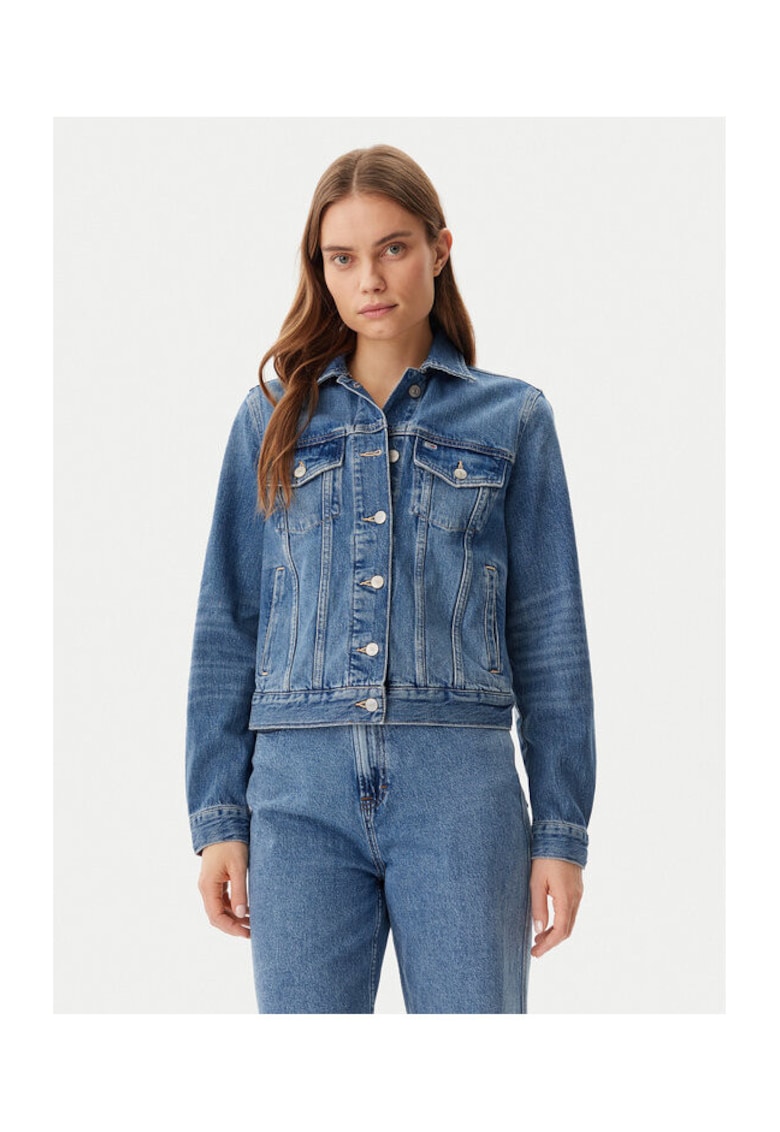Oferte la Geaca de blugi Dama -  Albastru - 69% bumbac - 30% bumbac reciclat - 1% elastan