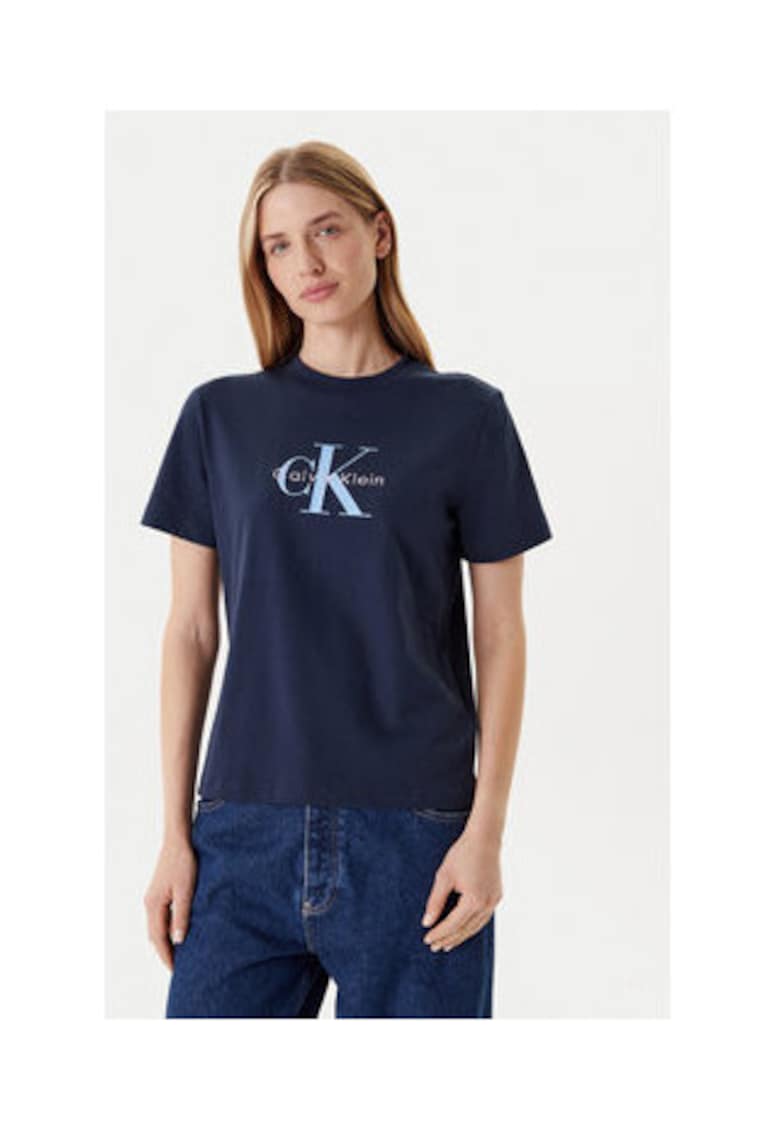 Tricou dama -  bumbac - Bleumarin