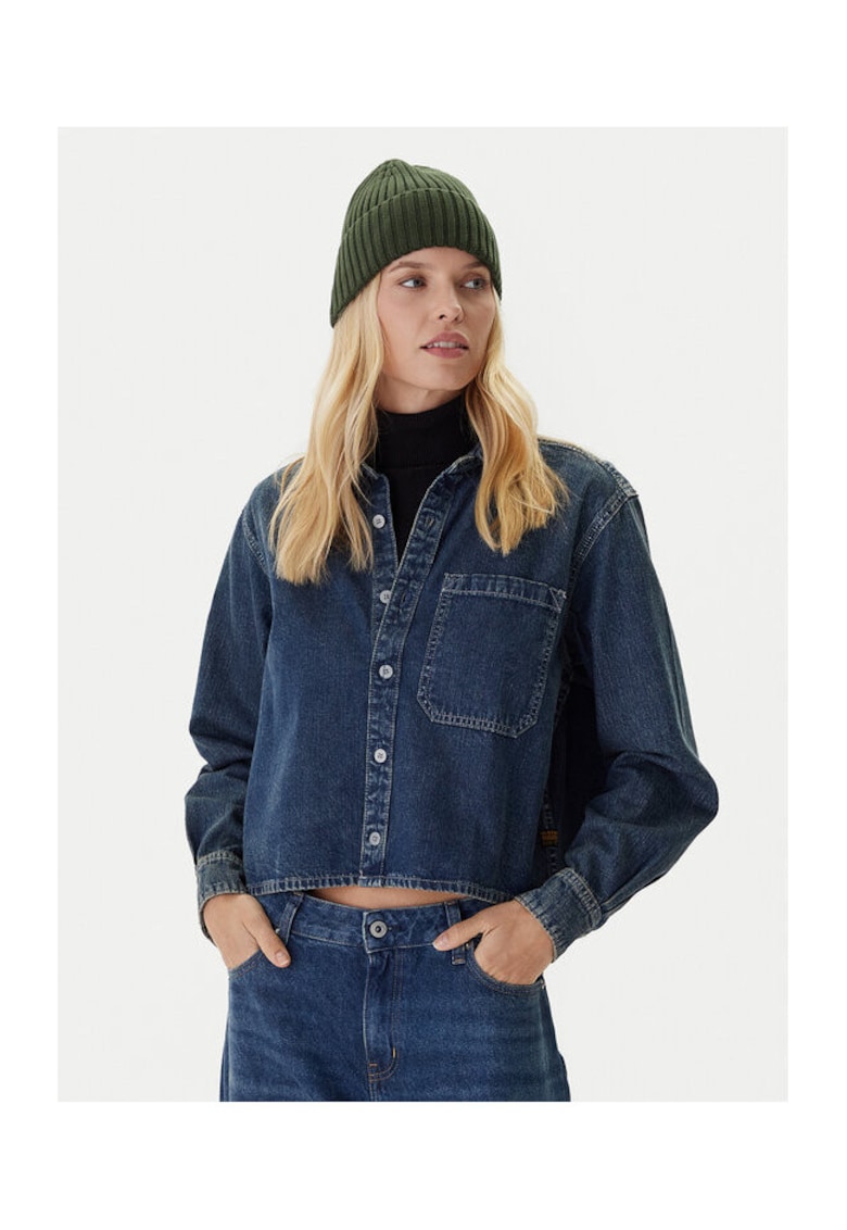 Oferte la Camasa de blugi Dama - G Star Raw - bumbac - albastru -