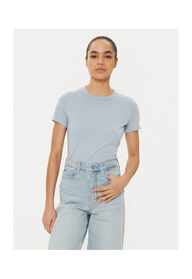 Tricou dama -  Bumbac - Albastru