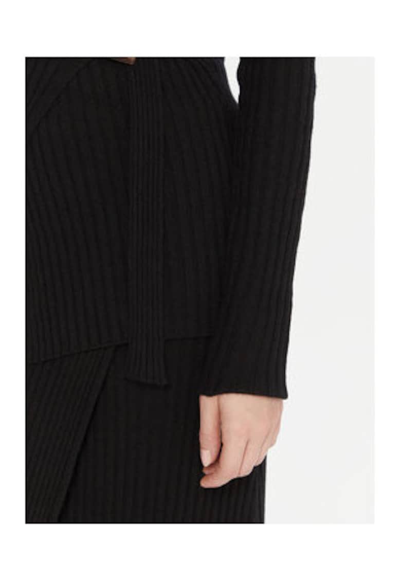 Cardigan dama -  Negru - 35% poliamida - 30% viscoza - 30% lana - 5% casmir - OS