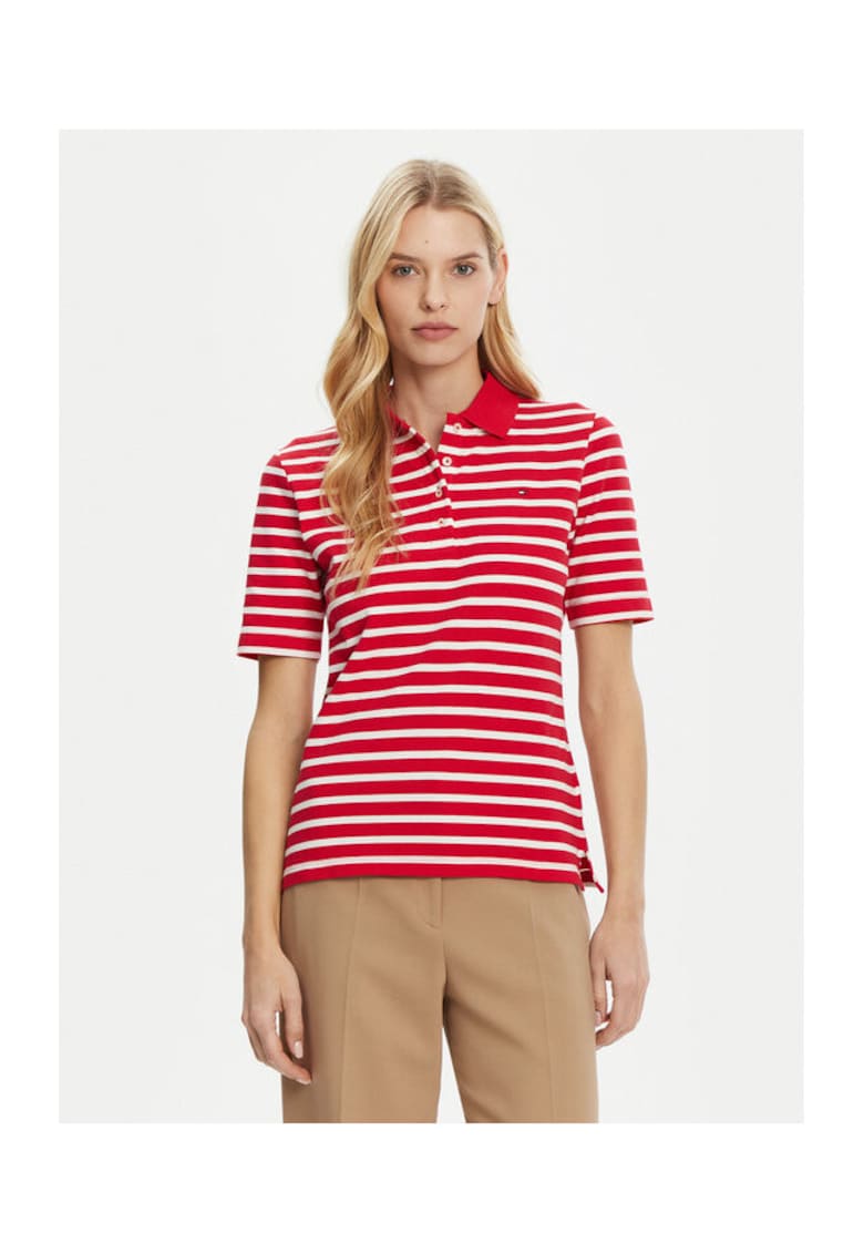 Tricou Polo Dama -  Rosu - 96% bumbac - 4% elastan -