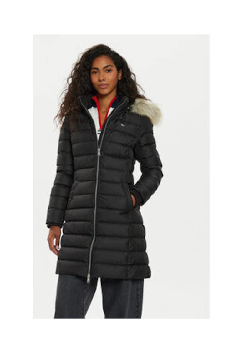 Geaca de iarna dama -  Negru - 100% poliester reciclat -