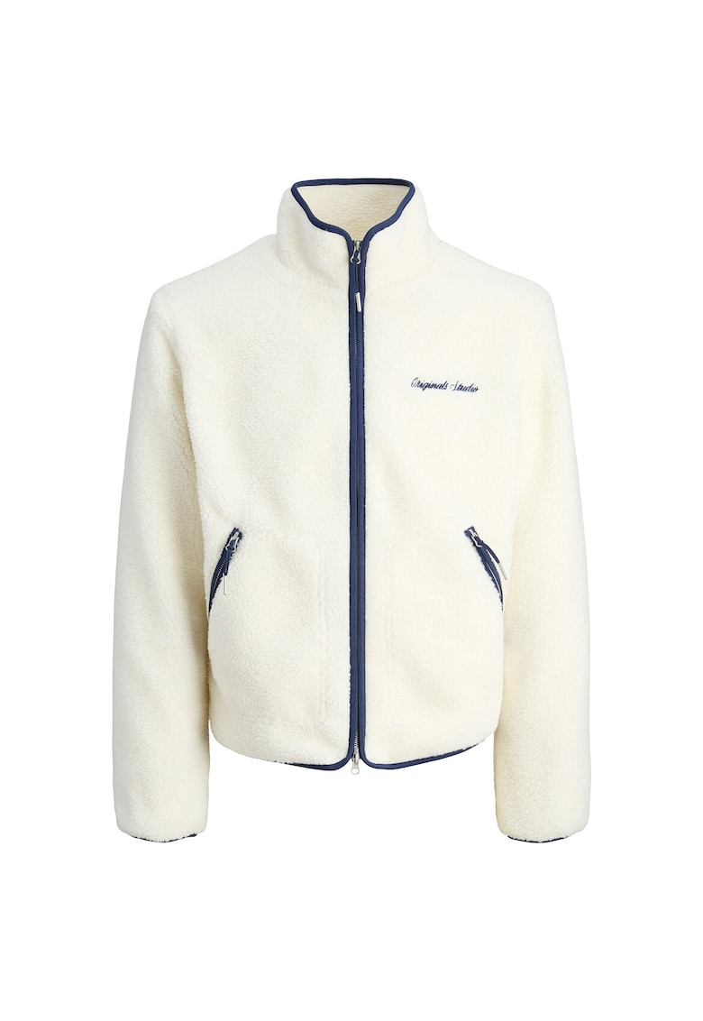 Jacheta sport barbati - Jack Jones - poliester - ecru/albastru -