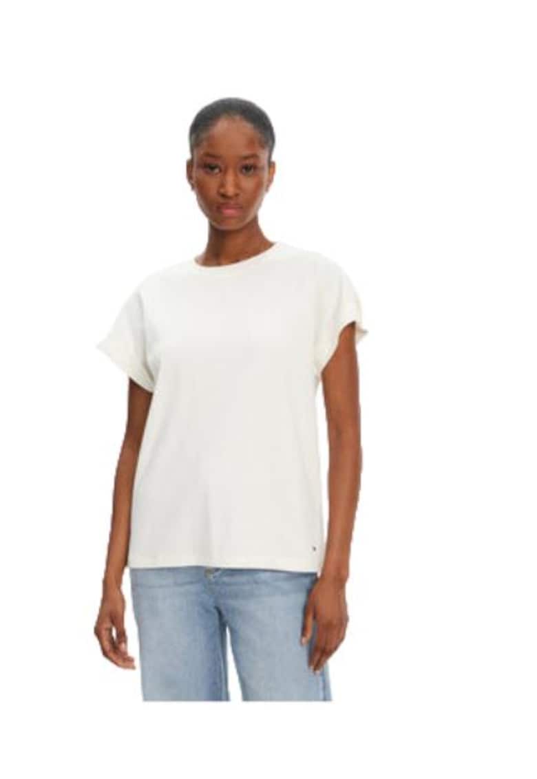 Tricou dama -  bumbac/elastan - alb -