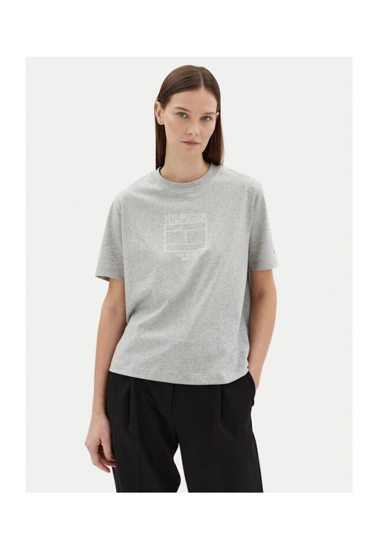 Tricou dama -  Gri - bumbac